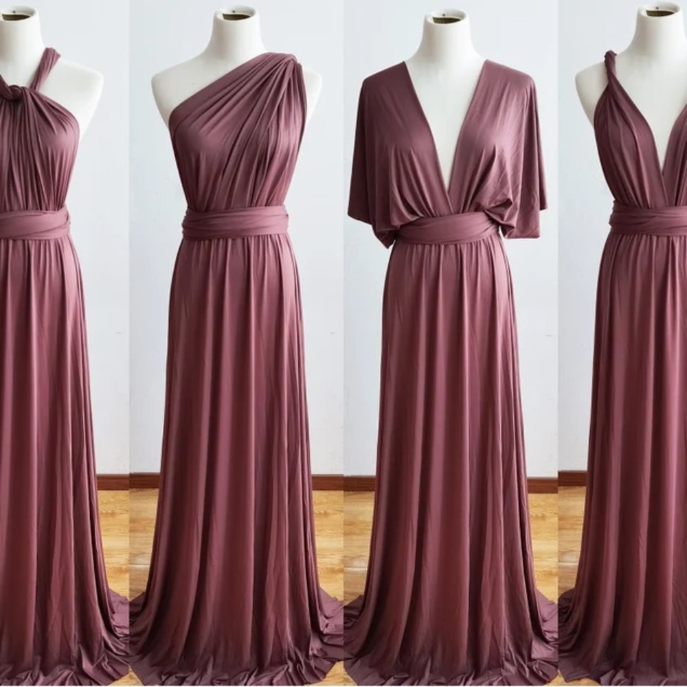 Convertible Mauve Multiway Bridesmaid Dress